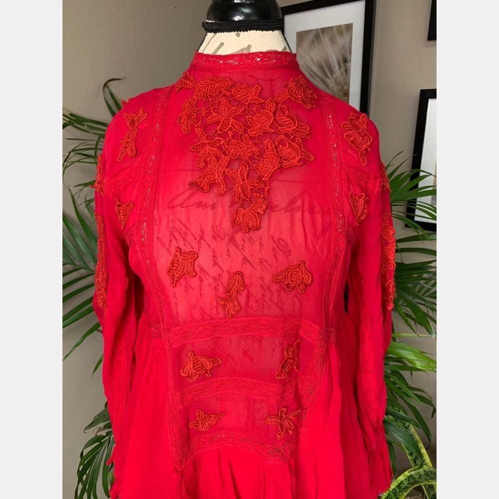 Free People Fondant Mini Raspberry Dress - Picture 5 of 6
